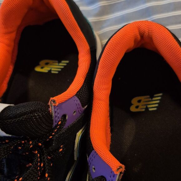 New Balance 574 Rare Retro Look ML574PT2 Black Purple Sneakers Shoes 8.5 Men - Picture 11 of 12